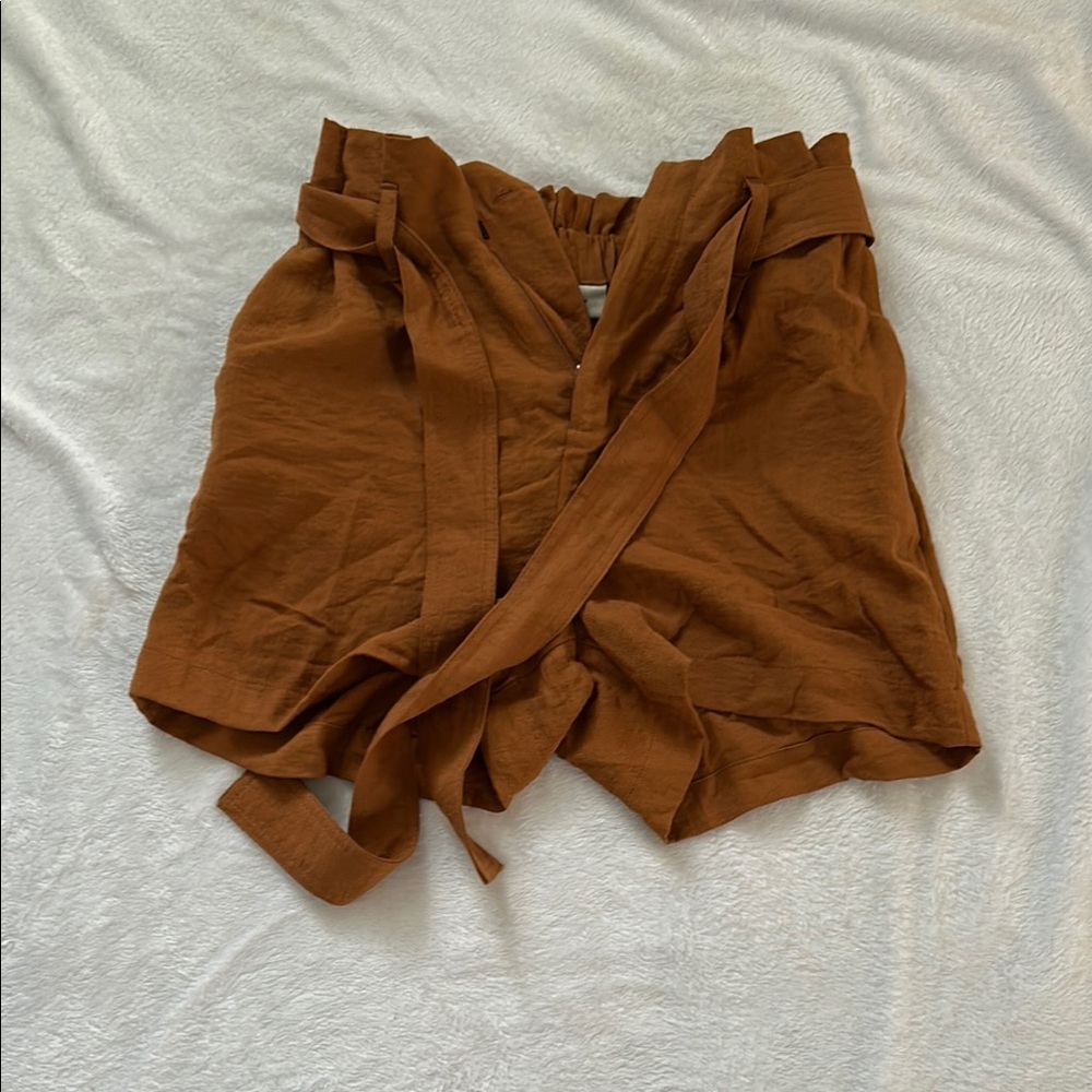 a new day Brown Shorts with Tie Detail